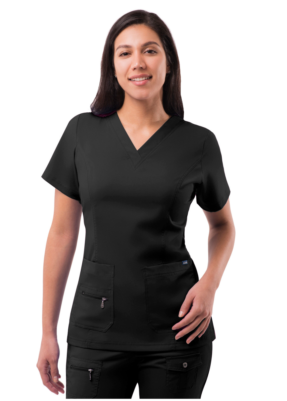 ADAR Elevated V-Neck Scrub Top w/ Zipper P4212 ( paired with #4100 pant or #7104 jogger)