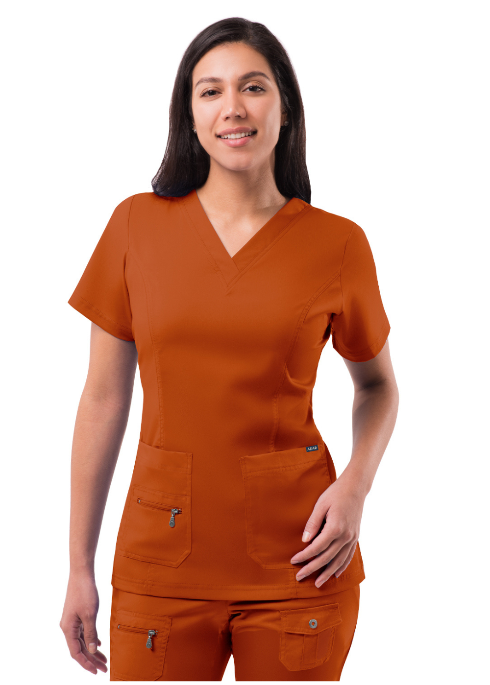 ADAR Elevated V-Neck Scrub Top w/ Zipper P4212 ( paired with #4100 pant or #7104 jogger)