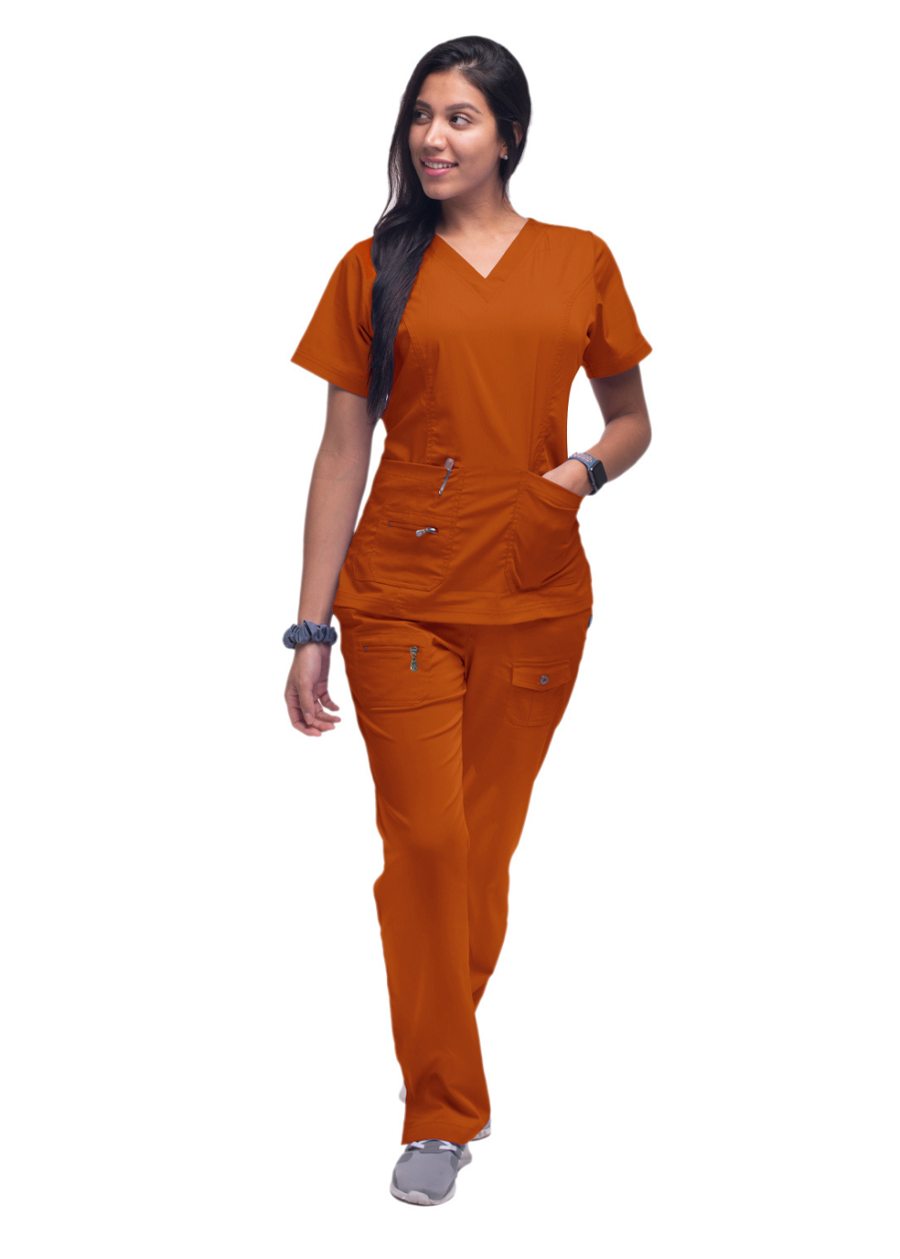 ADAR Elevated V-Neck Scrub Top w/ Zipper P4212 ( paired with #4100 pant or #7104 jogger)