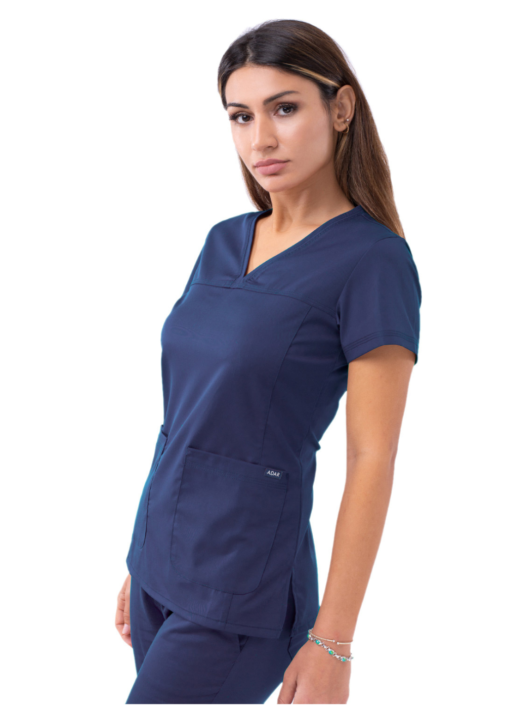 ADAR Sweetheart V-Neck Scrub Top (Without Zipper) P4210