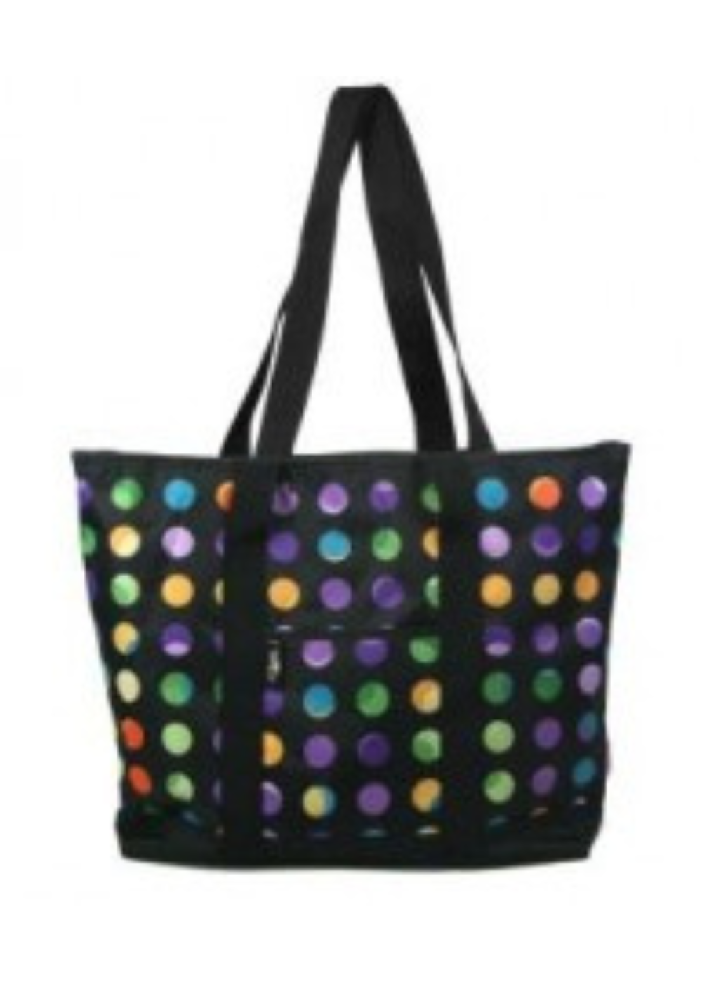 Fashion Print Utility Tote - Black Polka Dot - 94565