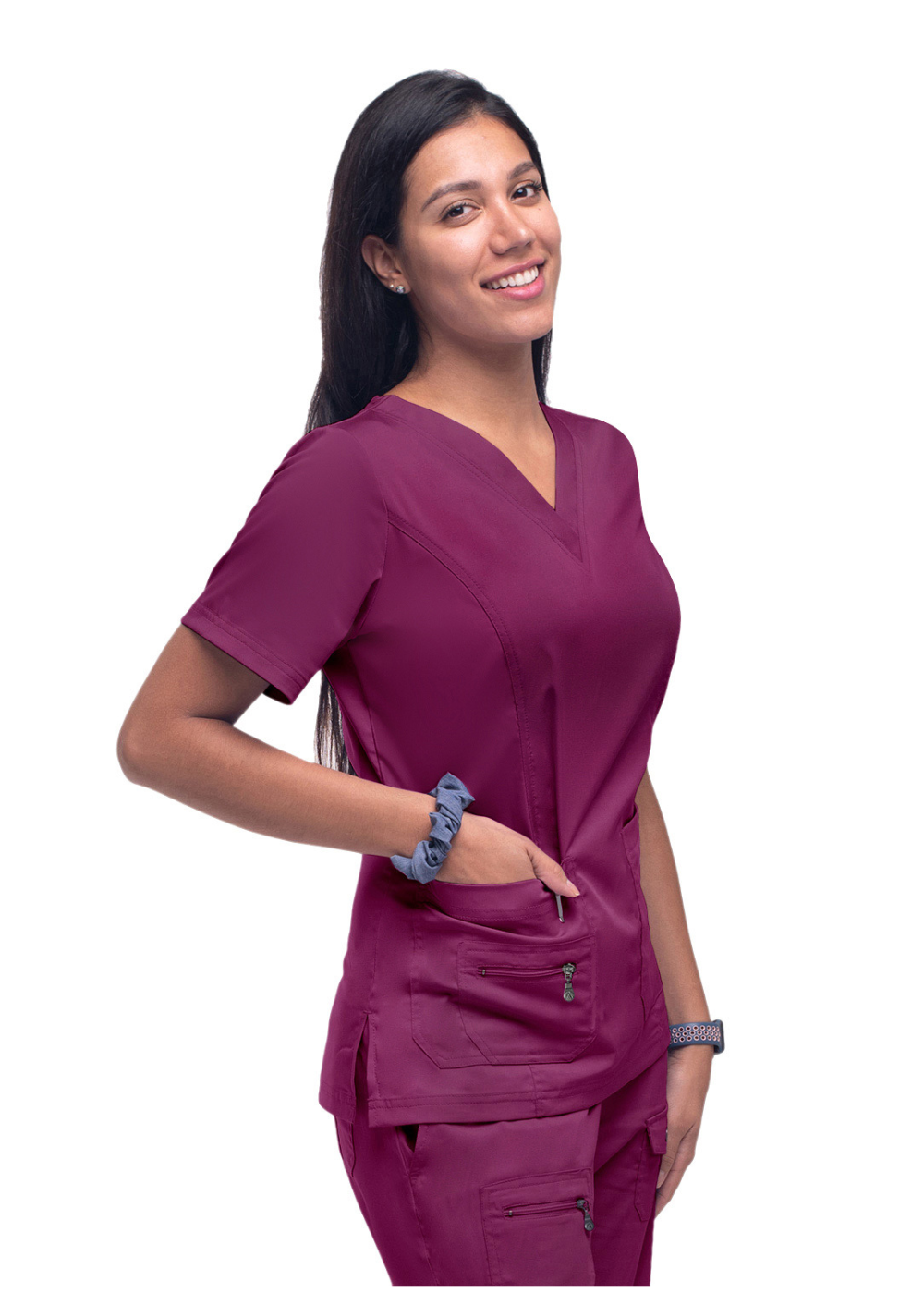 ADAR Elevated V-Neck Scrub Top w/ Zipper P4212 ( paired with #4100 pant or #7104 jogger)