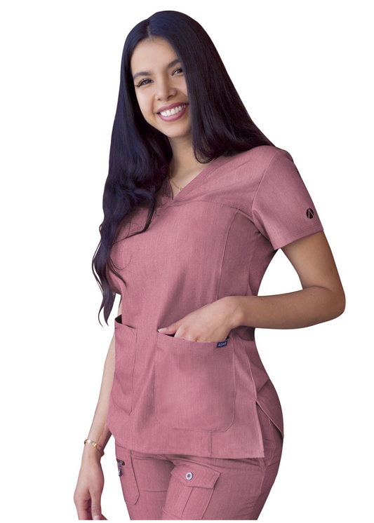 ADAR Sweetheart V-Neck Scrub Top (Without Zipper) P4210