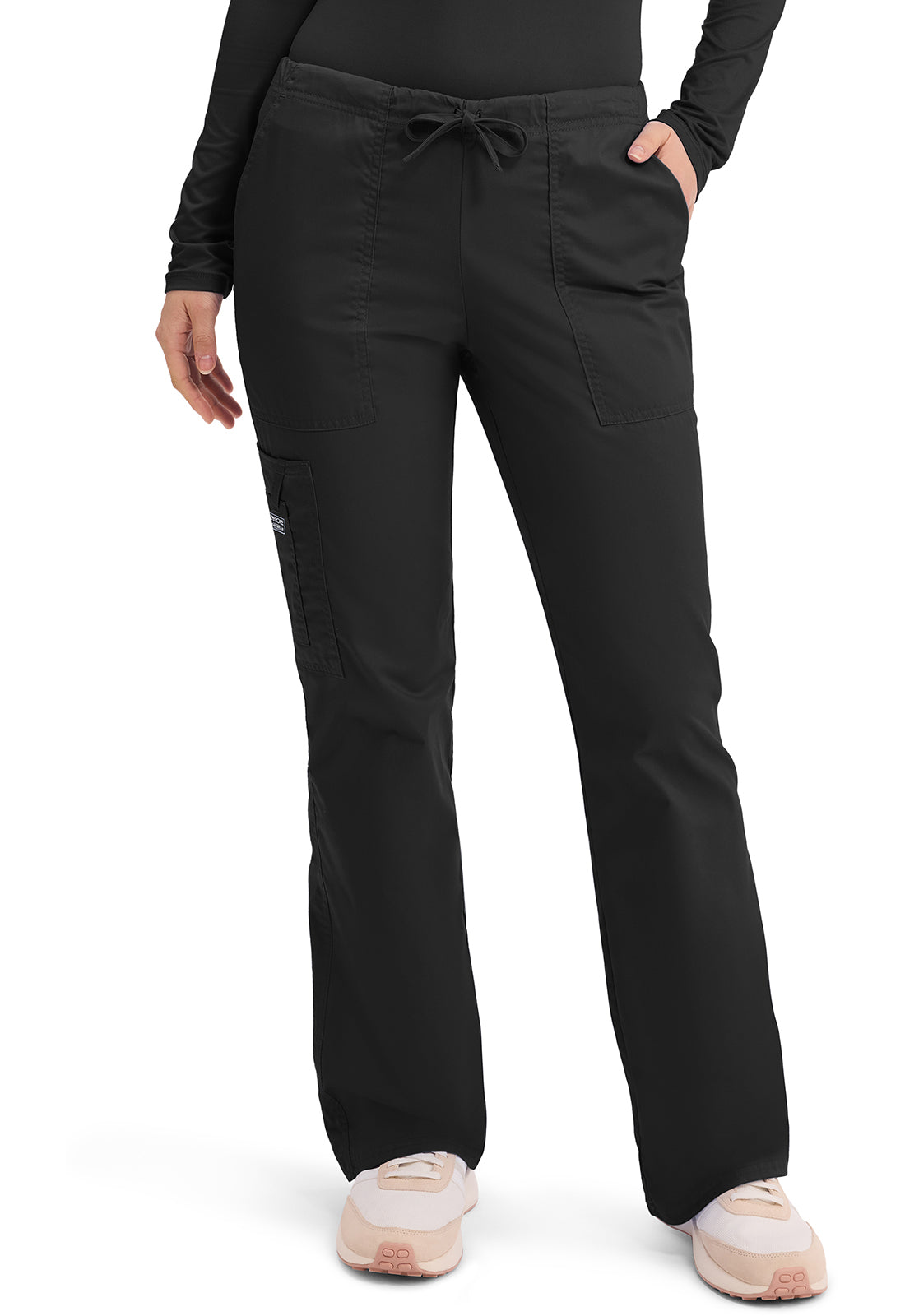Cherokee Mid Rise Drawstring Cargo Pant WW Core Stretch 4044