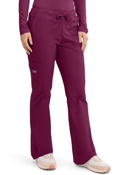 Cherokee Mid Rise Drawstring Cargo Pant WW Core Stretch 4044