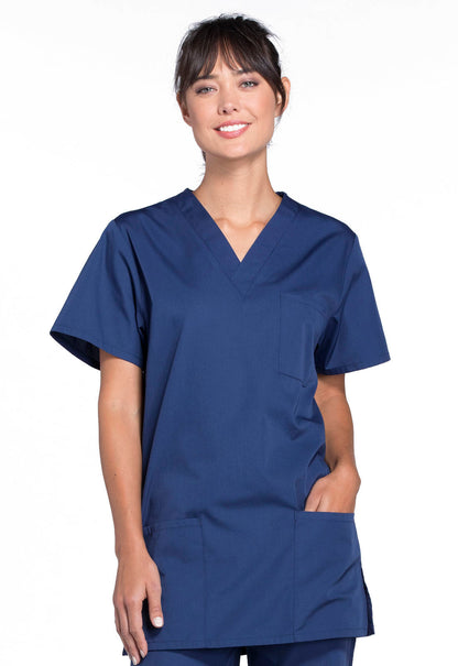 Cherokee WorkWear Unisex V-Neck Top 4876