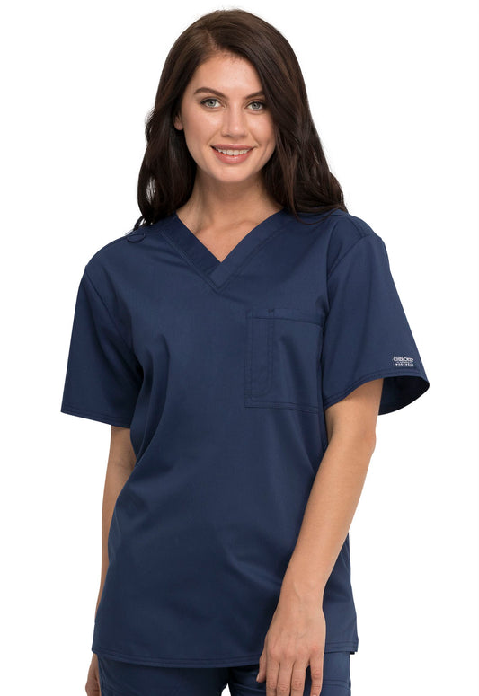 WW Revolution Unisex 1 Pocket Tuckable V-Neck Top WW625
